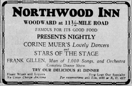 Northwood Inn - Sept 1934 Ad (newer photo)